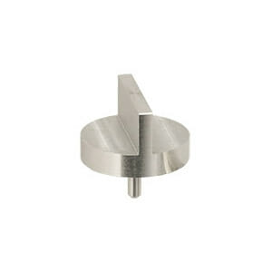 Double 90 degree angled SEM pin stub Ø25.4 diameter standard pin, aluminium