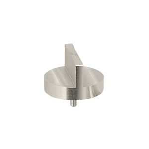 Double 90 degree angled Zeiss pin stub Ø25.4 diameter, short pin, aluminium