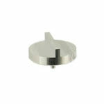 Double 90 degree angled Zeiss pin stub Ø32mm diameter, short pin, aluminium