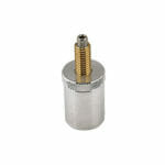 Hitachi HV20 round SEM stage adapter assembly with M4 screw, compatible with S3500 series, S3000 series and S2000 series SEMs, aluminium/brass