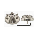 EM-Tec H6/45R 45 degrees multi stub holder for 6 x Ø15mm Hitachi stubs with individual rotation, Ø35x14mm, pin