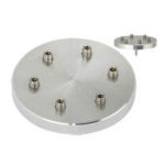 EM-Tec H6 multi stub holder for 6 x Ø15mm Hitachi stubs, Ø50x6mm, pin