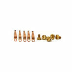 5 each EM-Tec copper alloy S-Clips with 5 each brass M2x3mm screws