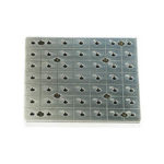 EM-Tec CS49/9 C-Square multi pin stub holder for 49x Ø12.7mm or 9 x Ø25.4mm pin stubs, Ø14mm JEOL stub