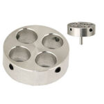 EM-Tec J4 multi stub holder for 4 x Ø9.5mm JEOL stubs, Ø31.5x10mm, pin