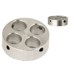 EM-Tec J4 multi stub holder for 4 x Ø9.5mm JEOL stubs, Ø31.5x10mm cylinder