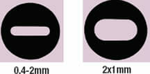 Grids / grilles 0.4x2mm ( SS,Ti,Mo...) - Oval Slot -EMBRA Grids