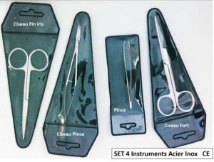 kit ciseaux acier inox